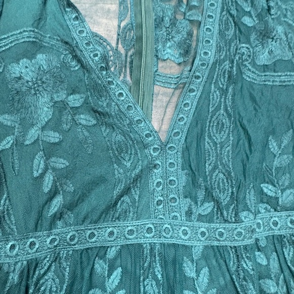Haute Monde dark green lace overlay dress, size Small - Picture 9 of 11